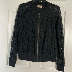 Rhyme Los Angeles lace zip up bomber jacket